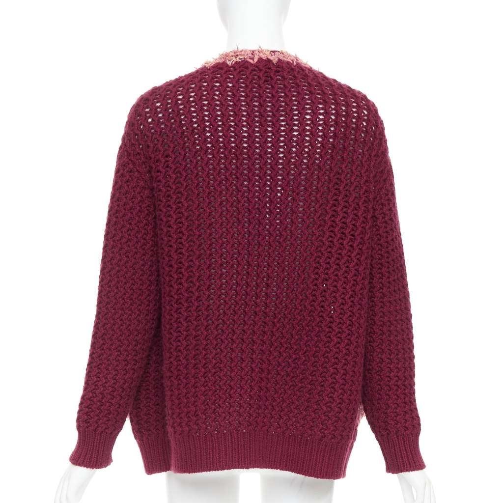 Chanel Tweed Pockets Cardigan Burgundy Cashmere Never worn, with tag - Box View