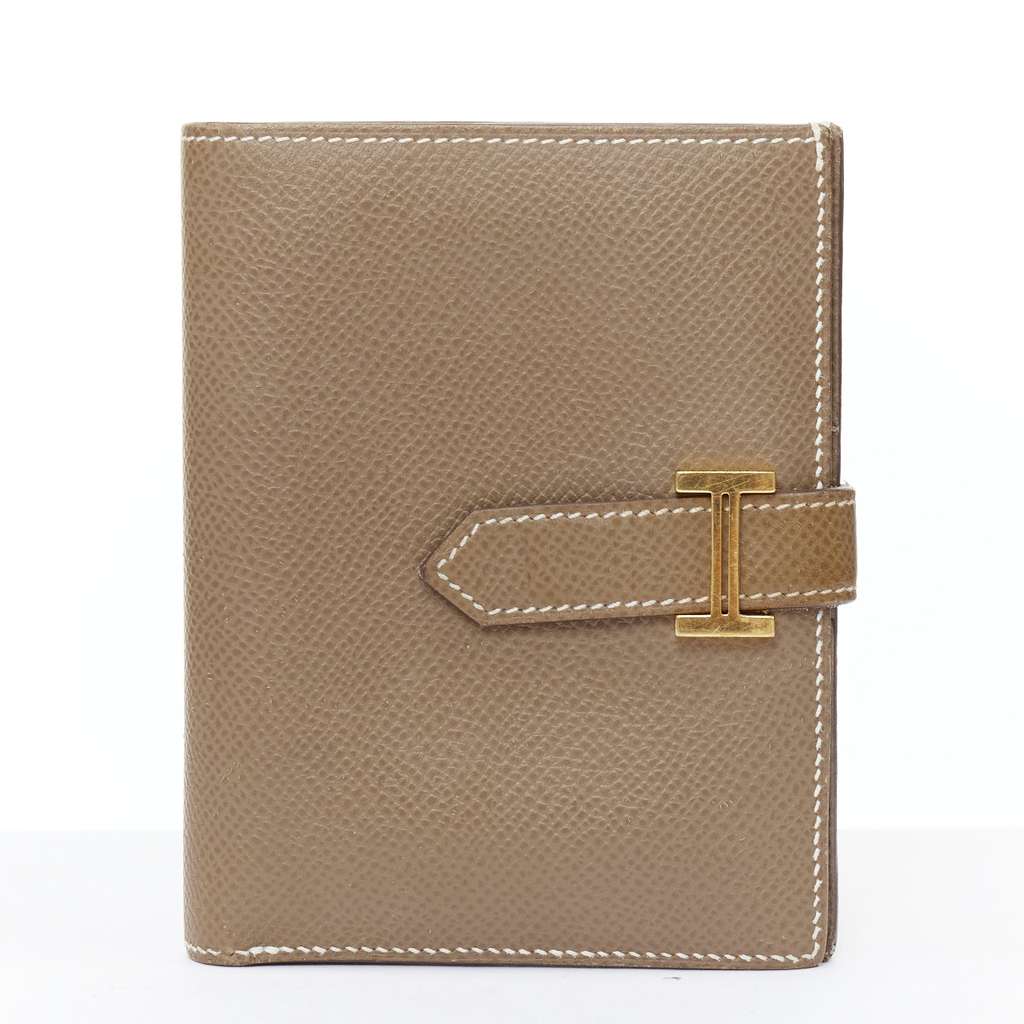 Hermès Bearn Compact Brown Leather Good condition - Front View
