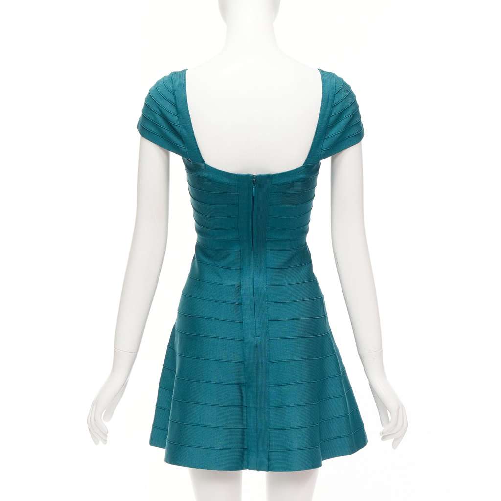 Herve Leger Sweetheart Bandage Dress Green Never worn - Box View
