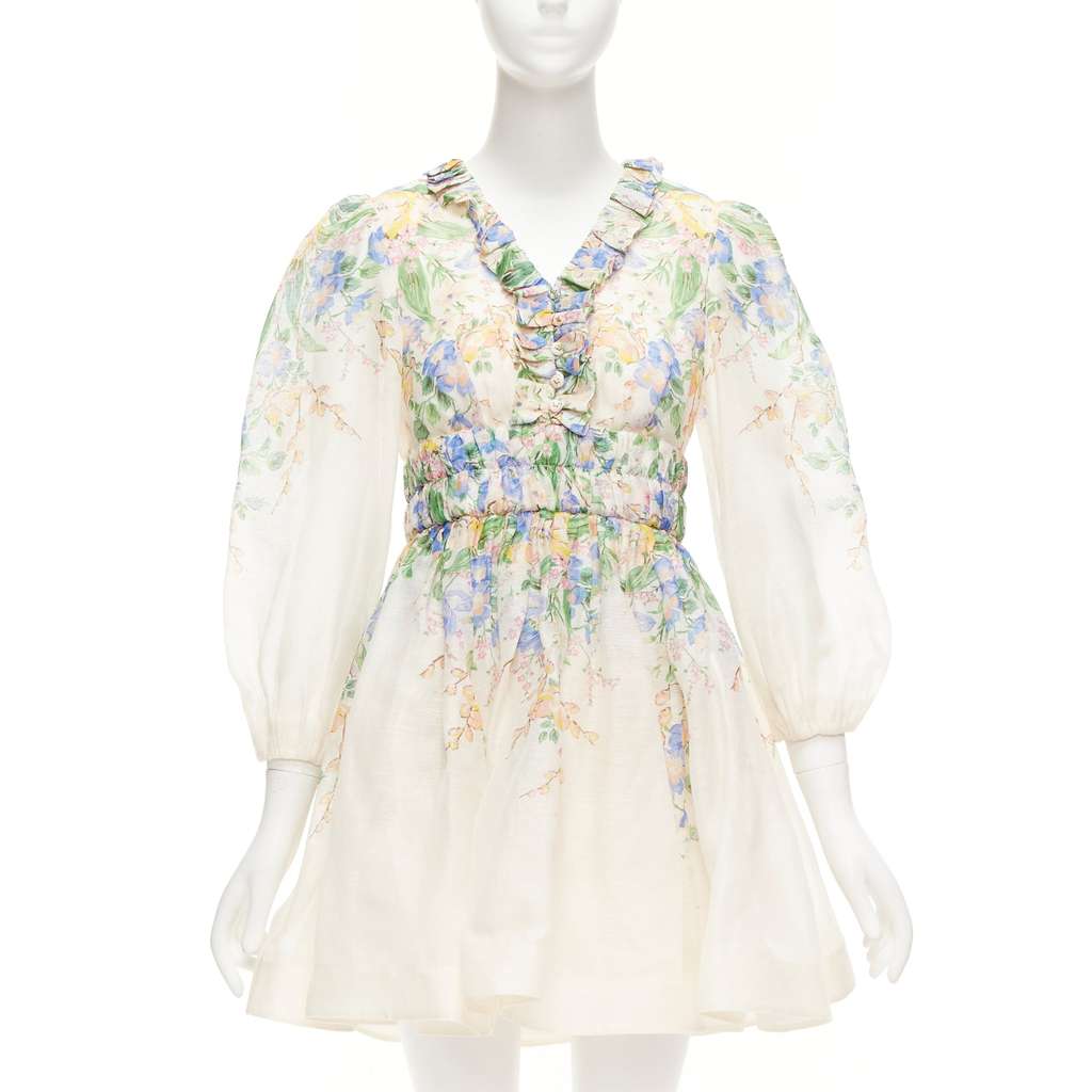 Zimmermann Floral Billow Dress Pink Silk Never worn, with tag - Front View