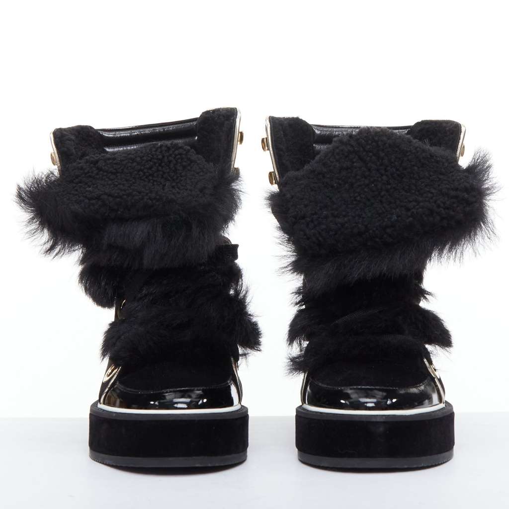 Nicholas Kirkwood Polly Neige Black Fur Very good - Inside View