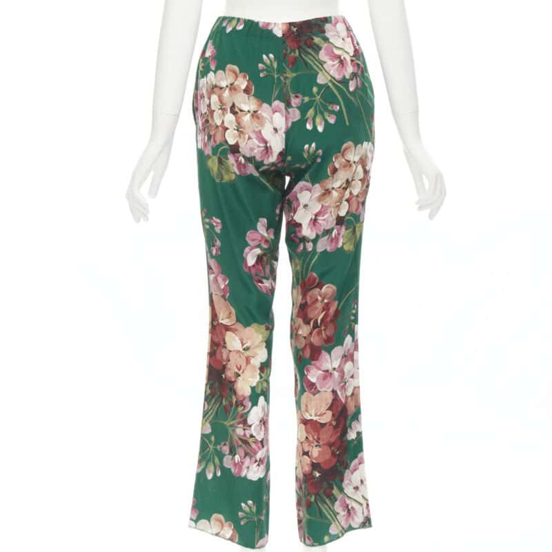 Gucci Floral Pajama Pants Green Silk Never worn - Box View