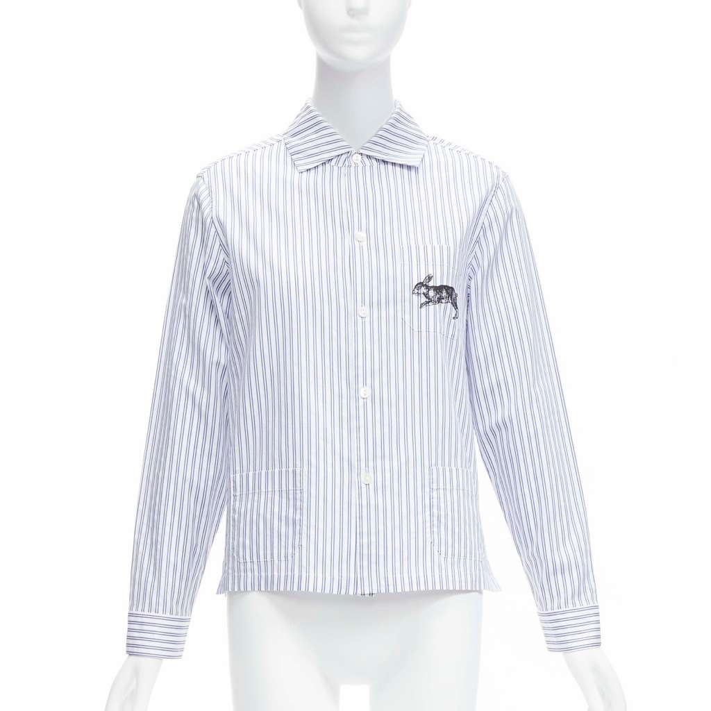 Gucci Rabbit Stripe Shirt White Cotton Never worn - Front View