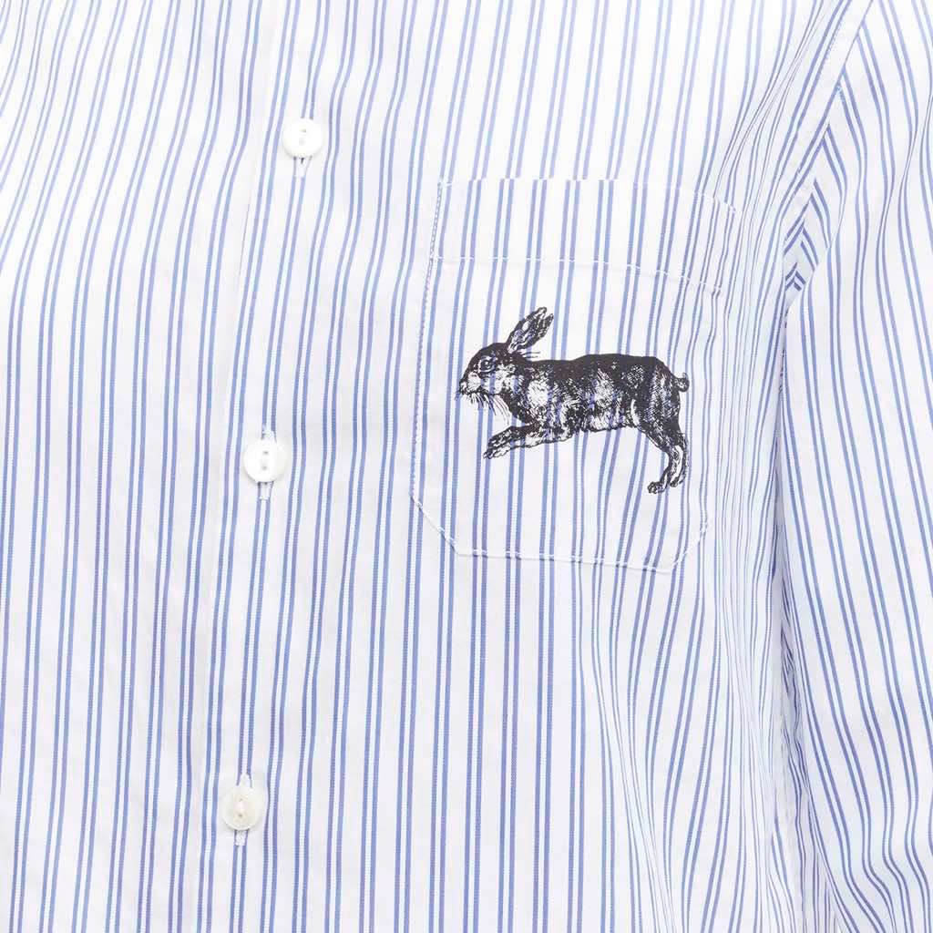 Gucci Rabbit Stripe Shirt White Cotton Never worn - Back View
