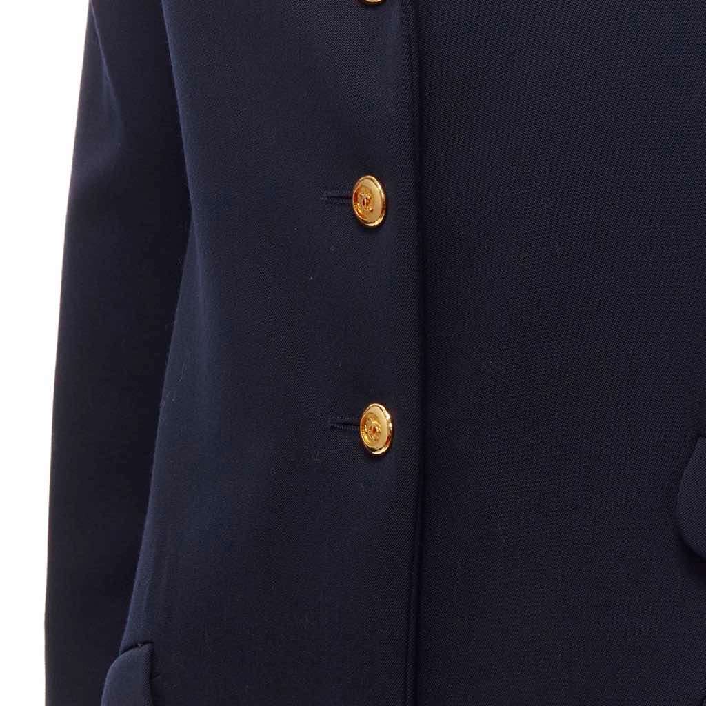 Chanel Navy Military Blazer Navy Wool Very good - Back View