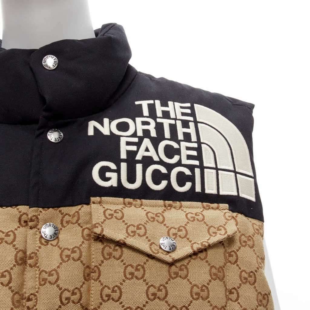 Gucci Black Monogram Vest Beige Cotton Very good - Back View
