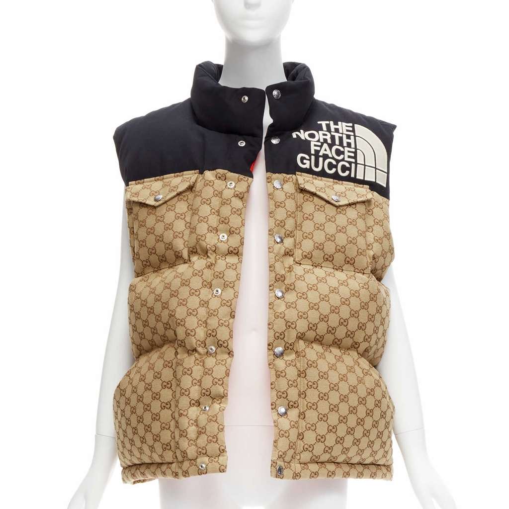 Gucci Black Monogram Vest Beige Cotton Very good - Inside View