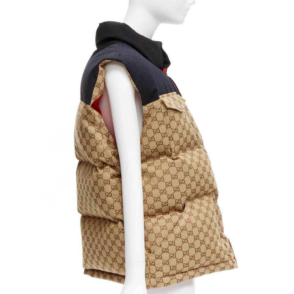 Gucci Black Monogram Vest Beige Cotton Very good - Box View