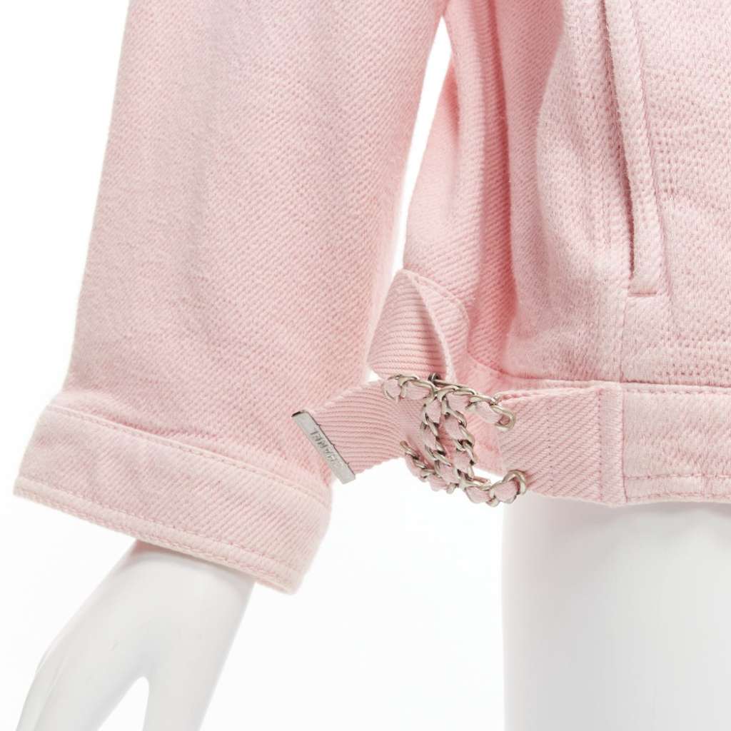 Chanel Pink Oversized Cotton Jacket Pink Cotton Very good - Back View