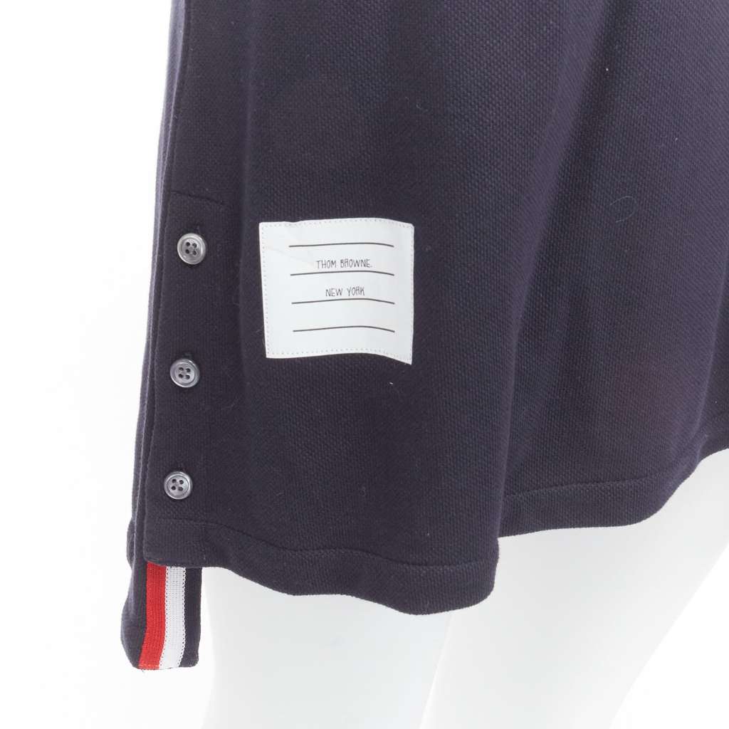 Thom Browne Webbing Polo Dress Navy Cotton Very good - Back View