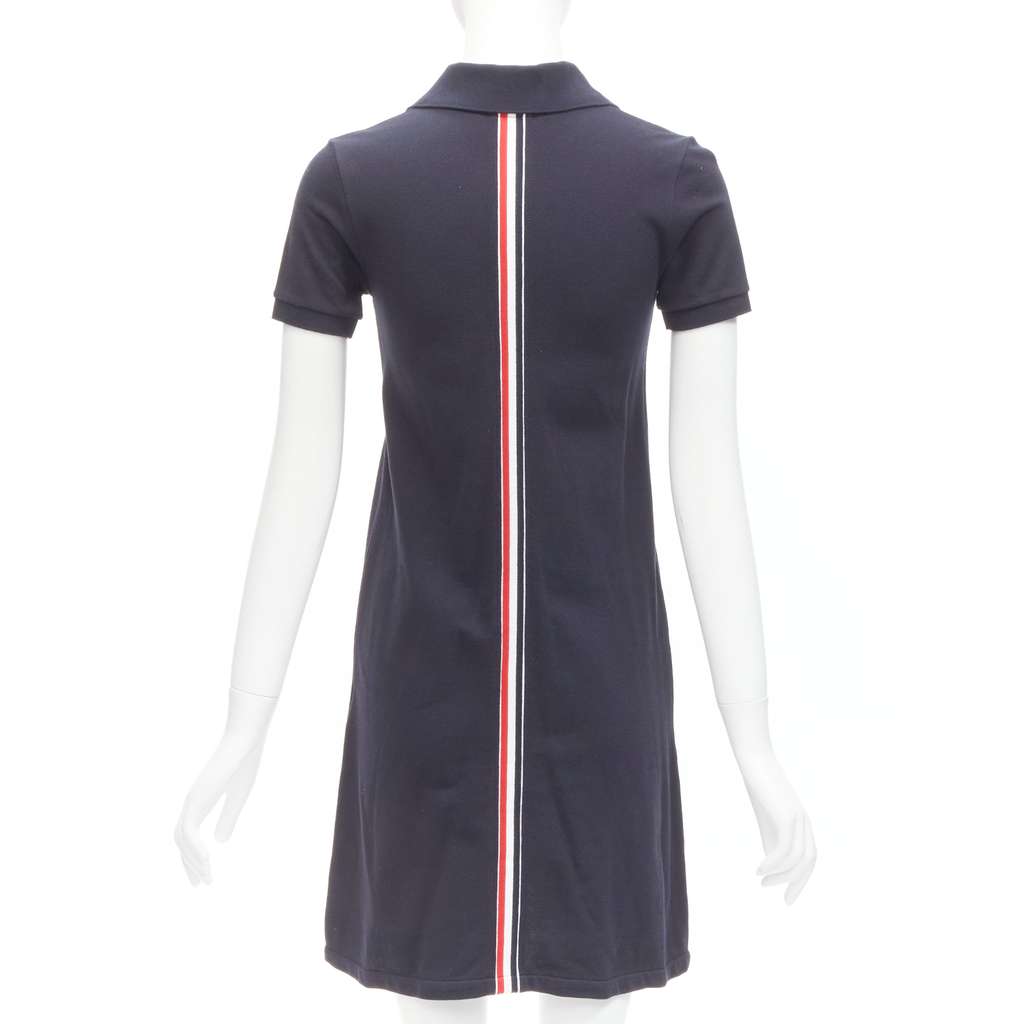 Thom Browne Webbing Polo Dress Navy Cotton Very good - Box View
