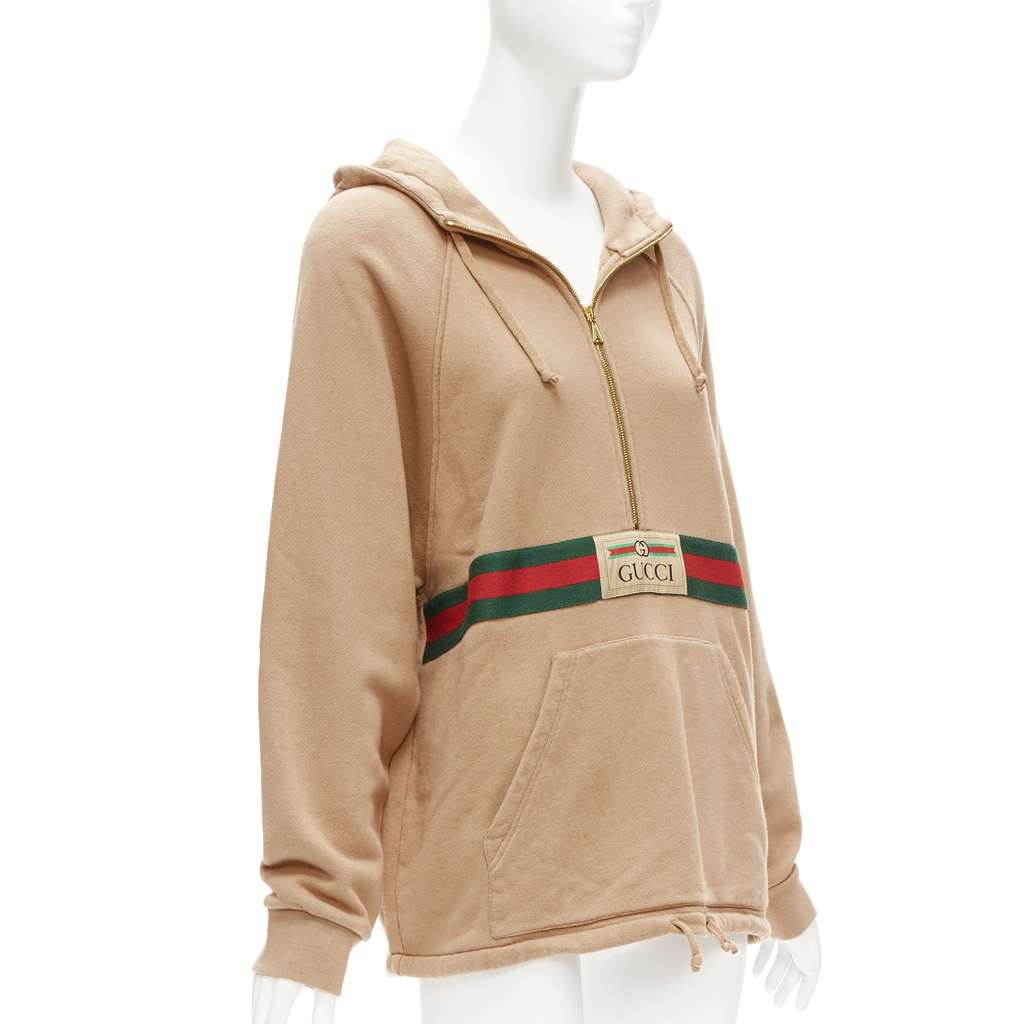 Gucci Vintage Logo Pullover Beige Cotton Never worn - Inside View