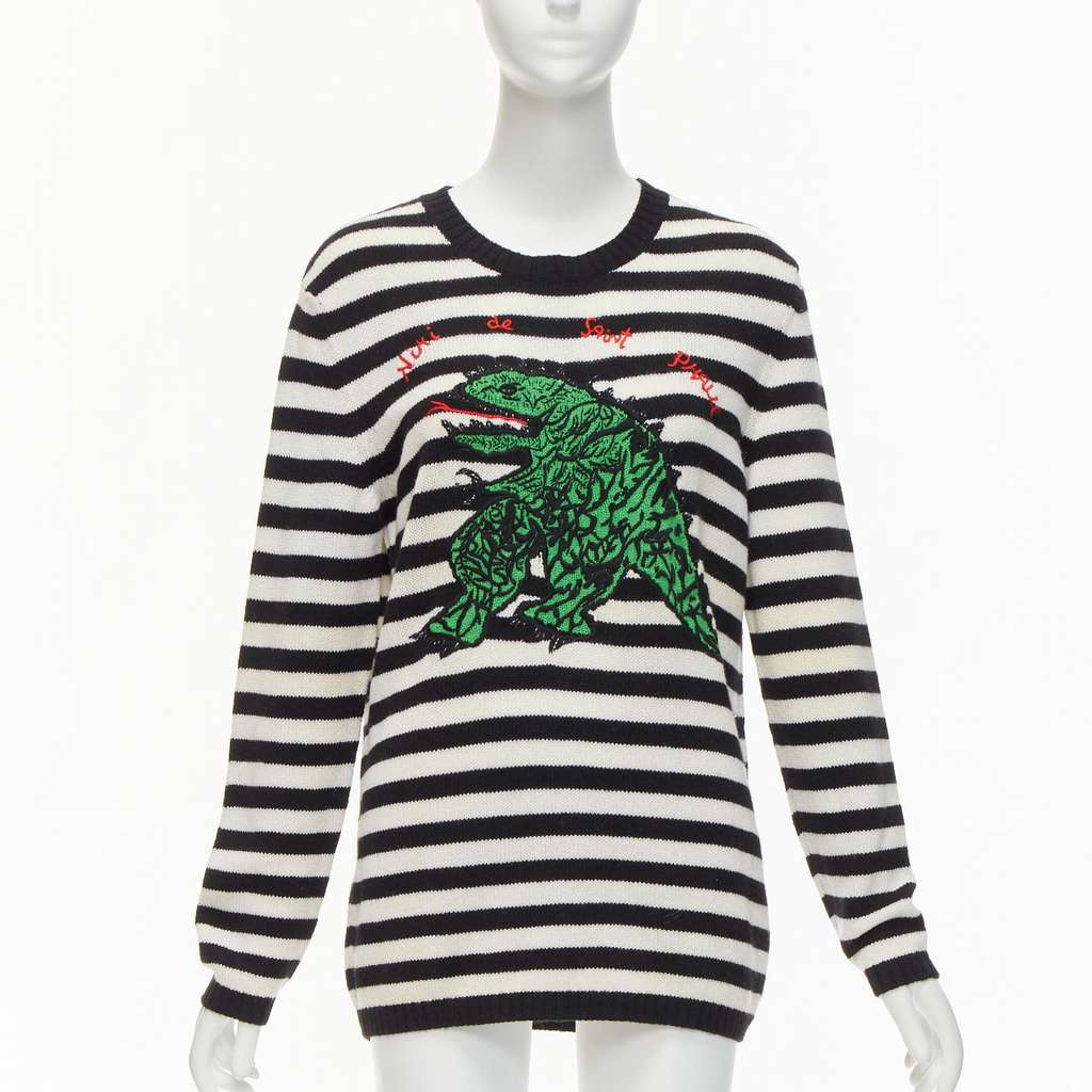Dior Dinosaur Sweater Black Cashmere Never worn - Front View