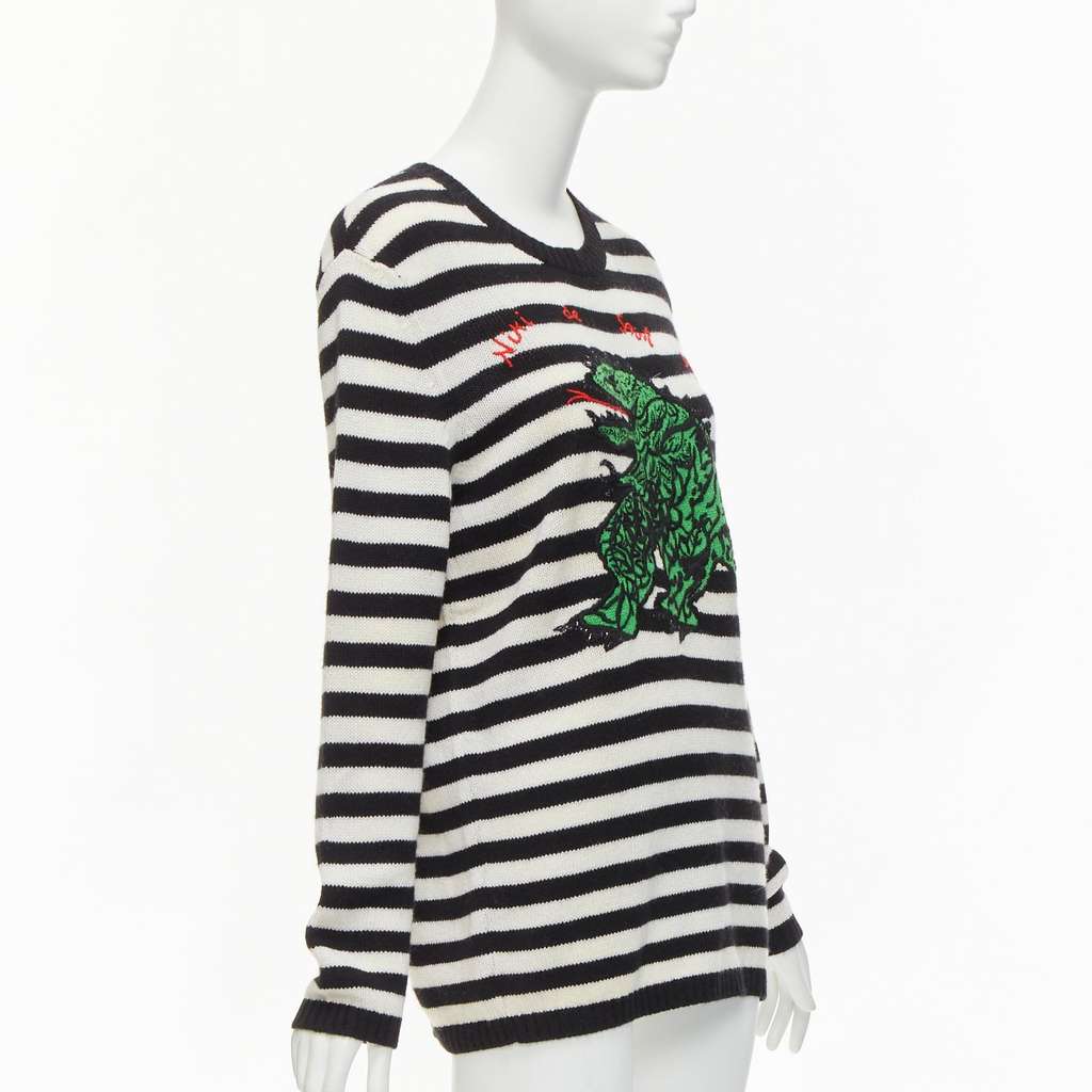 Dior Dinosaur Sweater Black Cashmere Never worn - Inside View