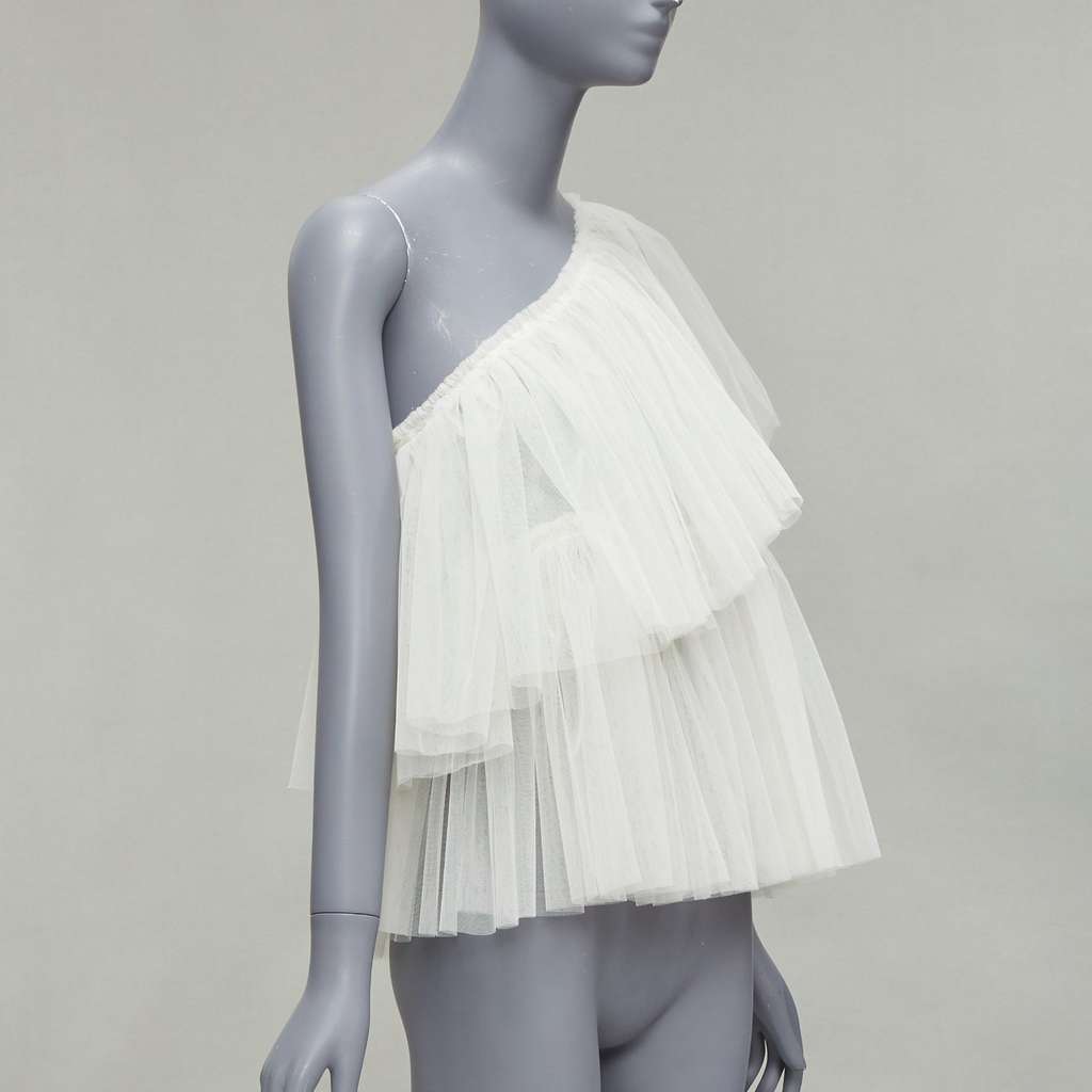 Molly Goddard Tulle Tiered Top Beige Never worn, with tag - Inside View