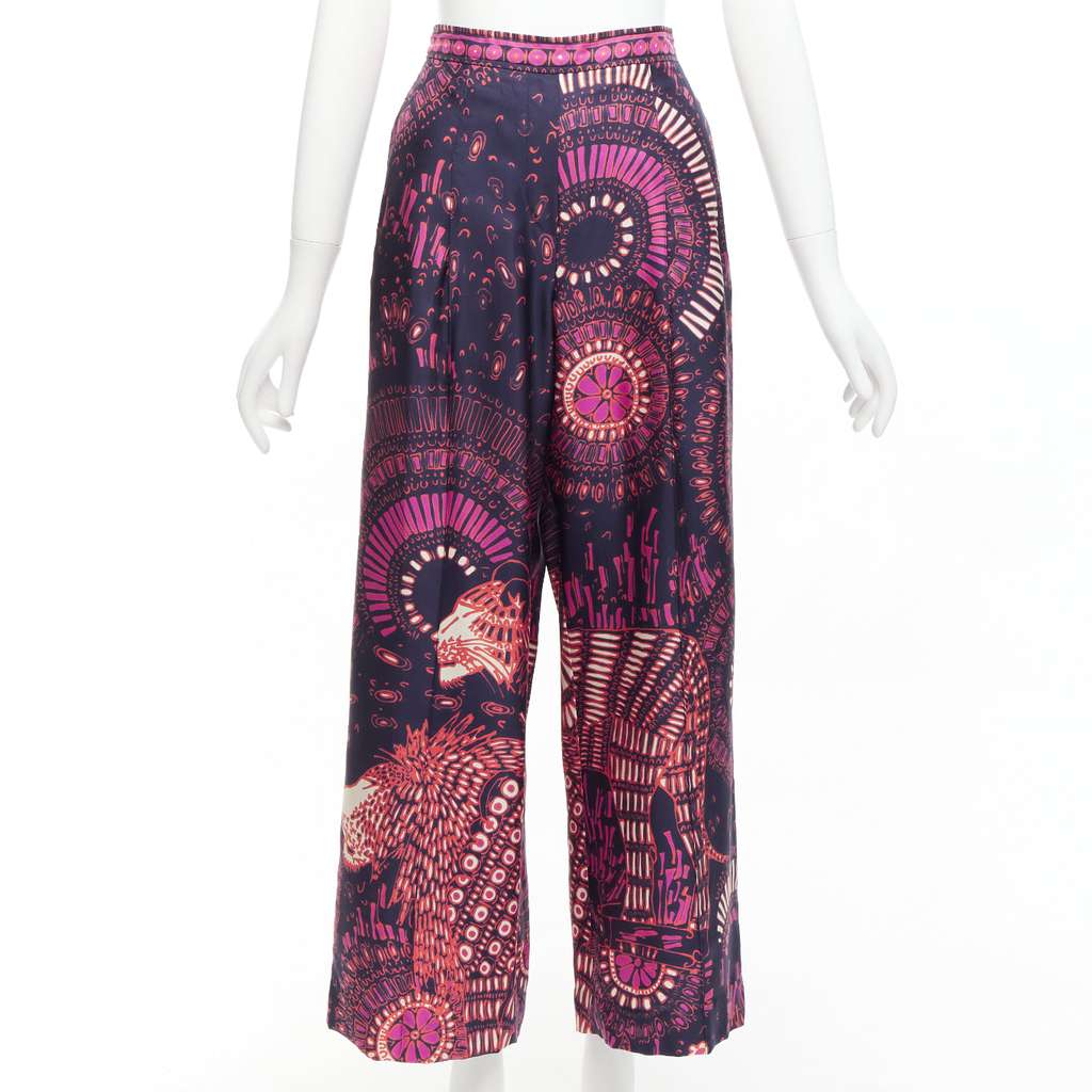 Dior Pleated Wide Pants Pink Cotton Never worn - Front View