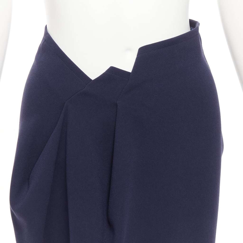 Jil Sander Jagged Waist Skirt Navy Never worn - Back View