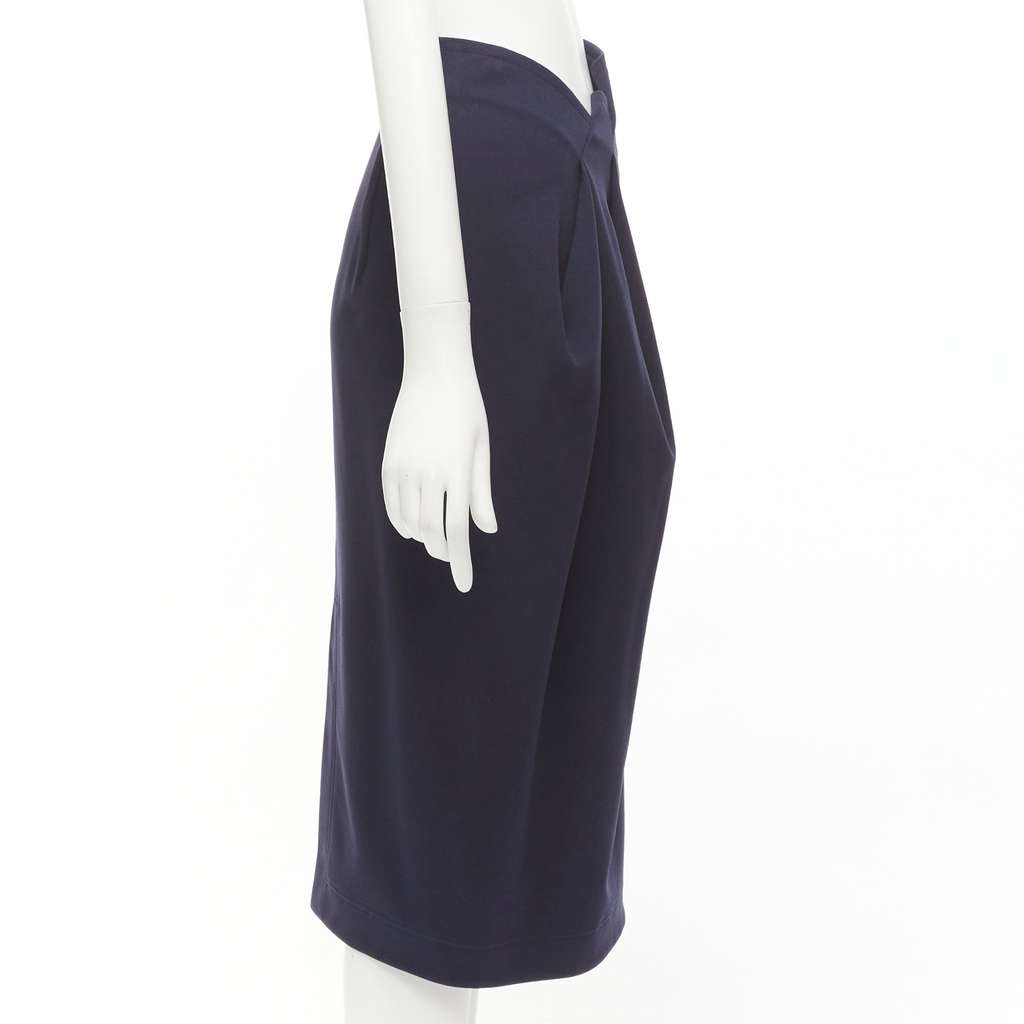 Jil Sander Jagged Waist Skirt Navy Never worn - Model View