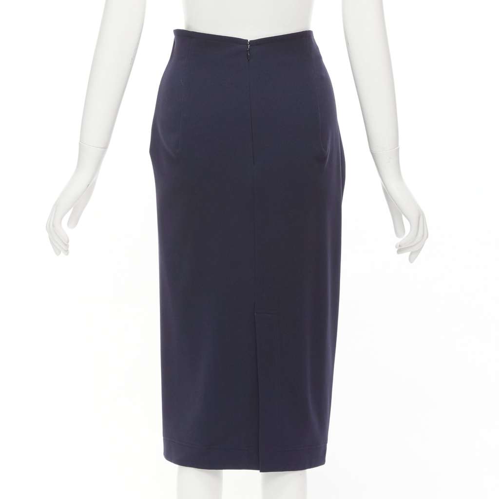 Jil Sander Jagged Waist Skirt Navy Never worn - Box View