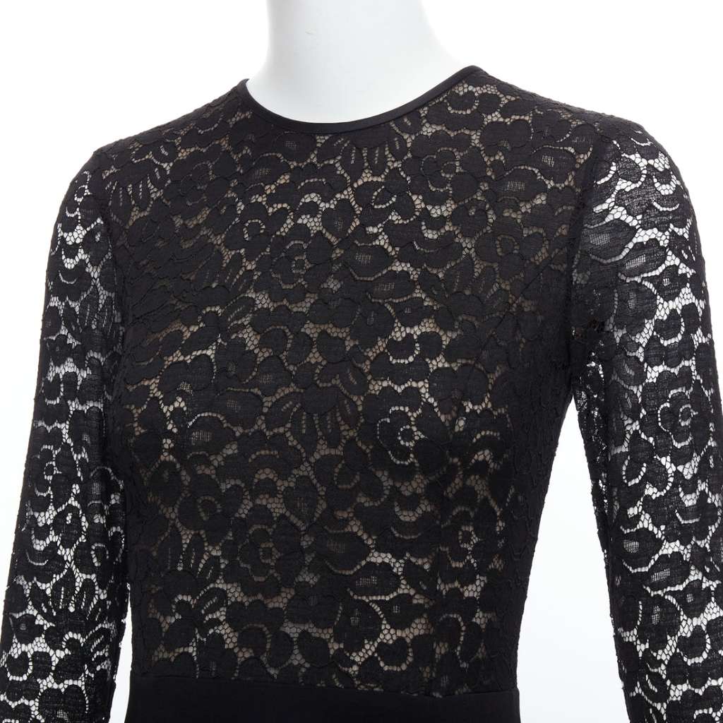 Michael Kors Lace Overlay Dress Black Polyester Never worn, with tag - Back View