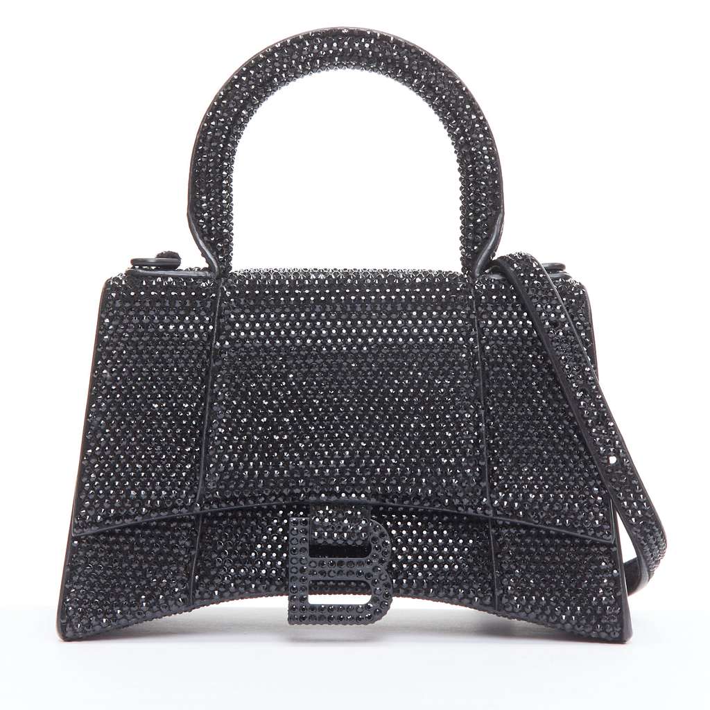 Balenciaga Hourglass XS Black Leather Very good - Front View
