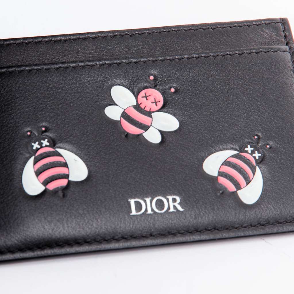 Dior Bee Leather Cardholder Black Leather Good condition - Box View
