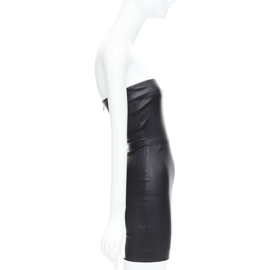 SPRWMN Leather Tube Dress Black Leather Good - Model View