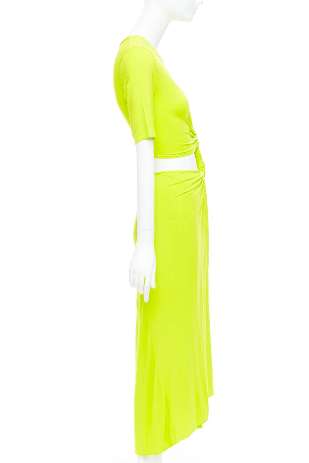 Sid Neigum Twist Draped Dress Green Polyester Very good - Model View
