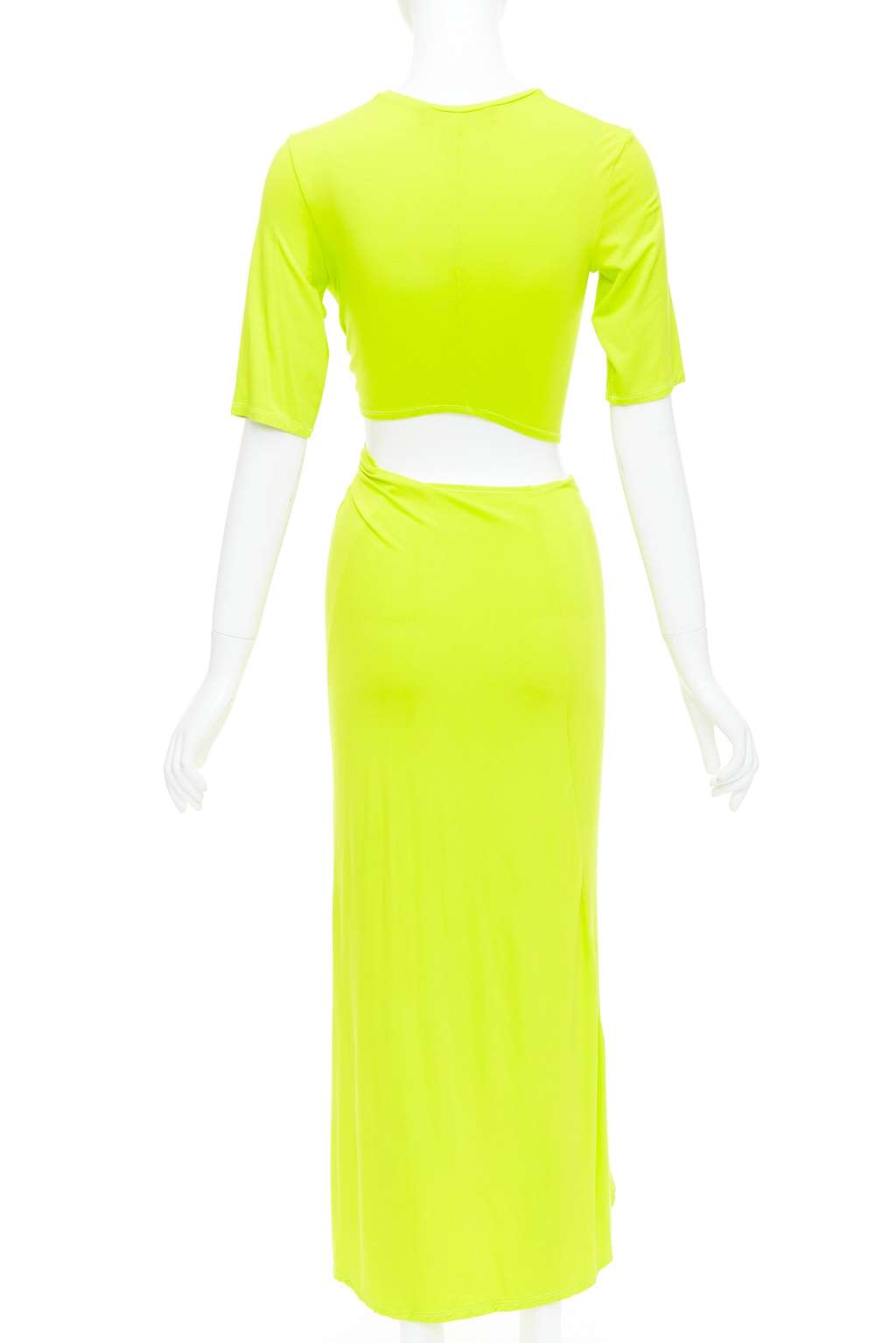 Sid Neigum Twist Draped Dress Green Polyester Very good - Box View