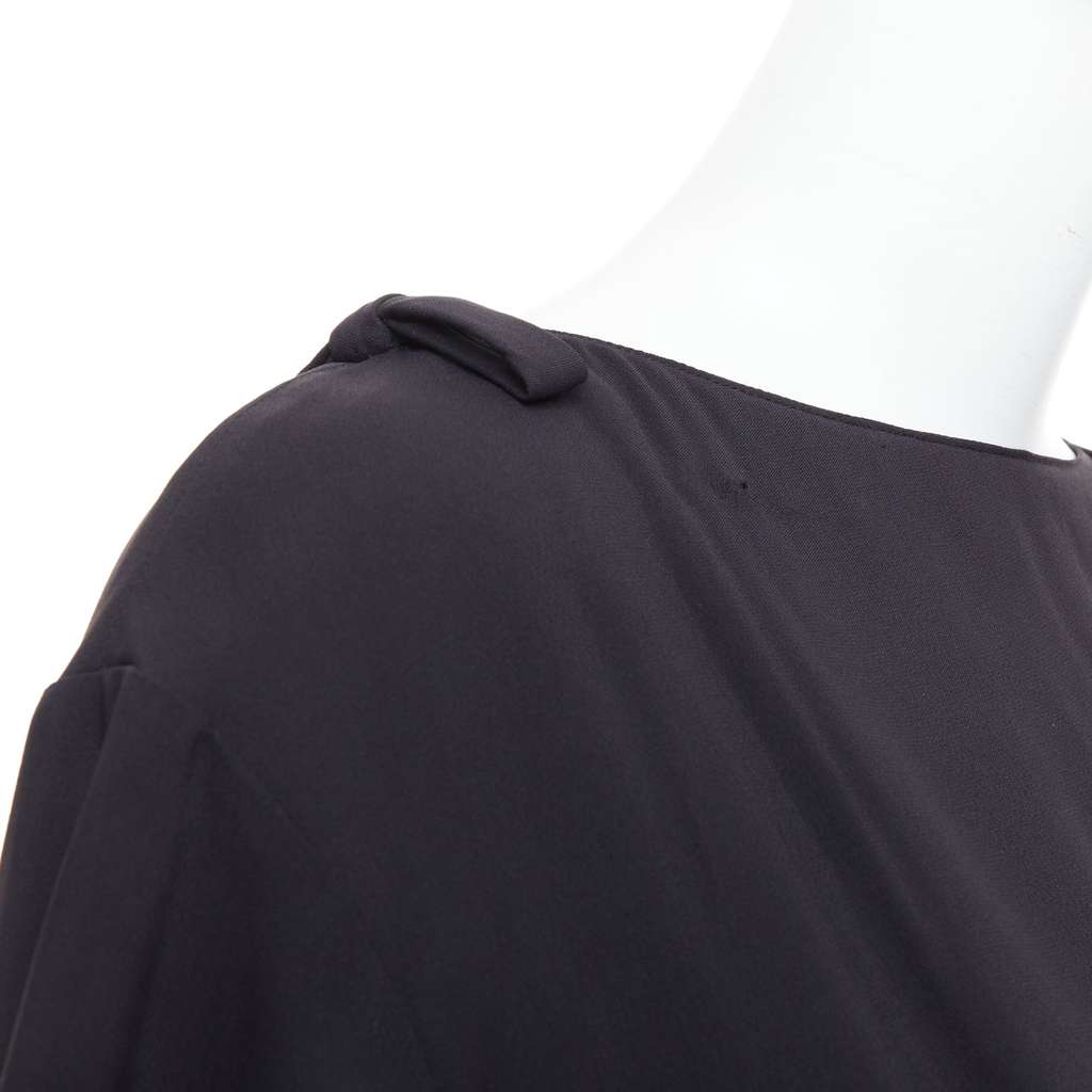 Valentino Garavani Ribbon Shift Dress Black Polyester Good condition - Back View