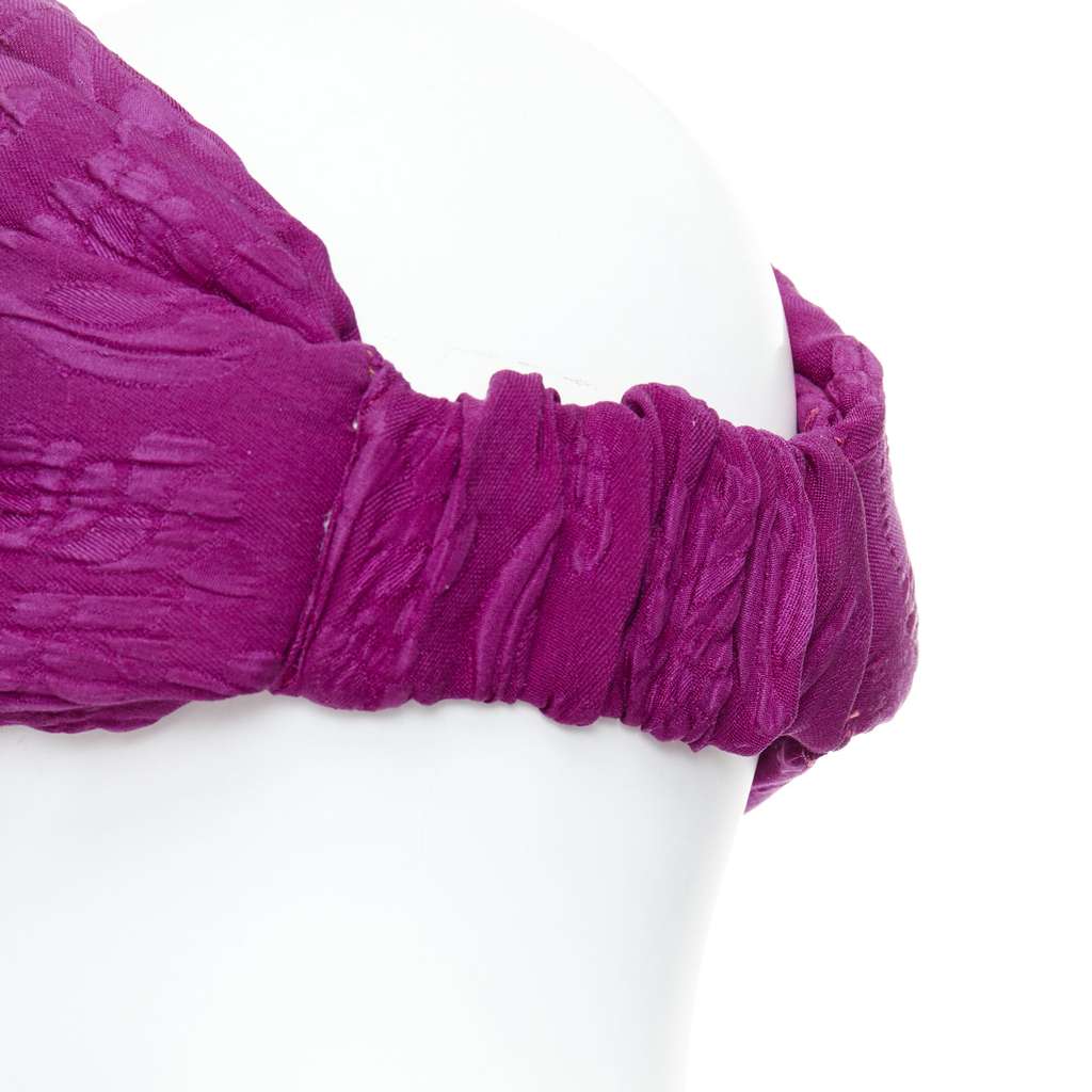 Gucci Purple Brocade Turban Purple Very good - Back View