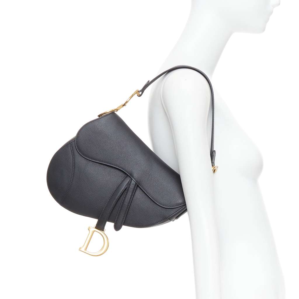 Dior Saddle Black Leather Good condition - Back View