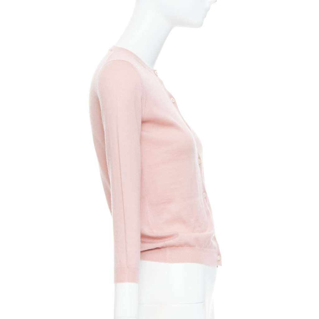 Prada Shell Button Cardigan Pink Cashmere Good - Box View