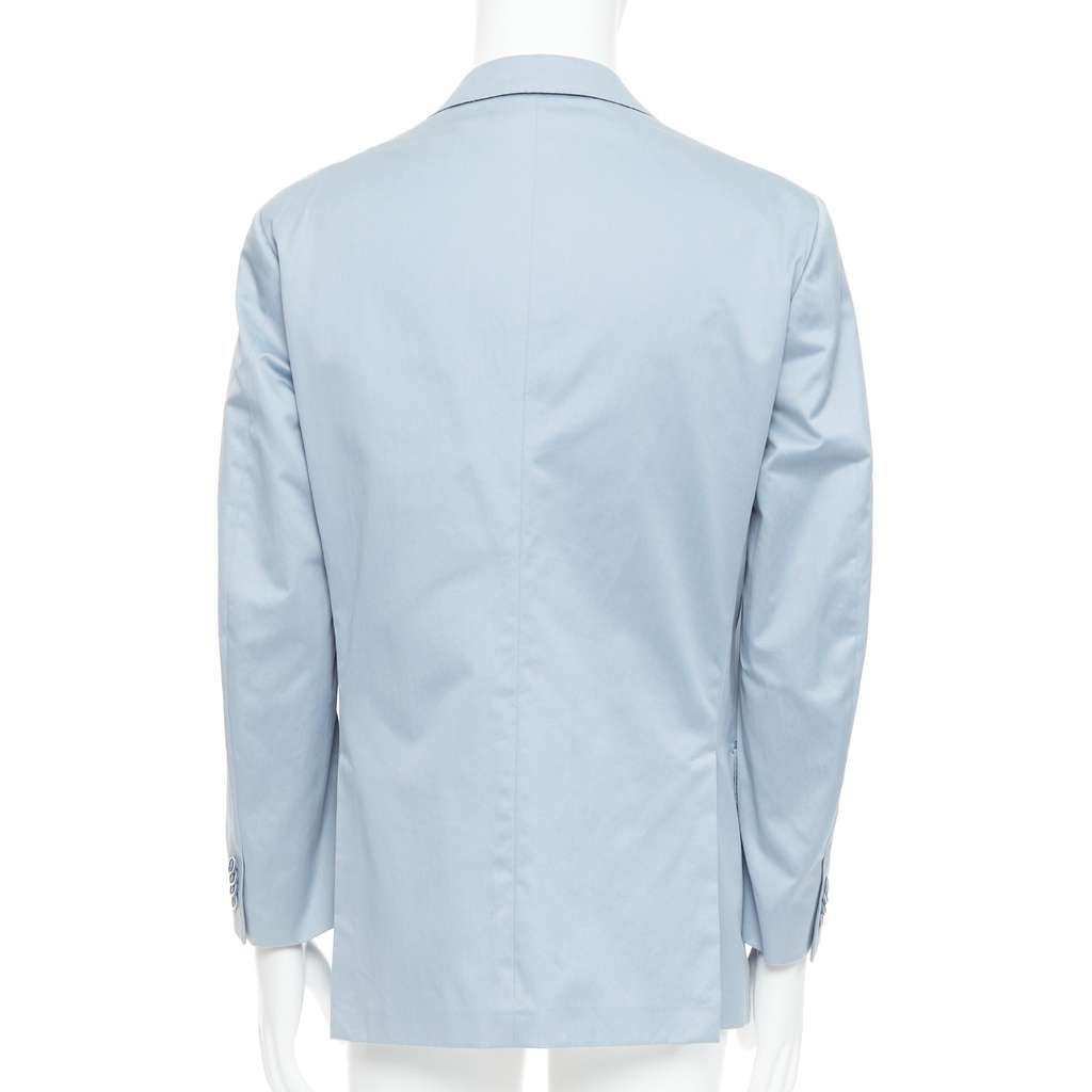 Ermenegildo Zegna Light Blue Handstitched Blazer Blue Cotton Good - Box View