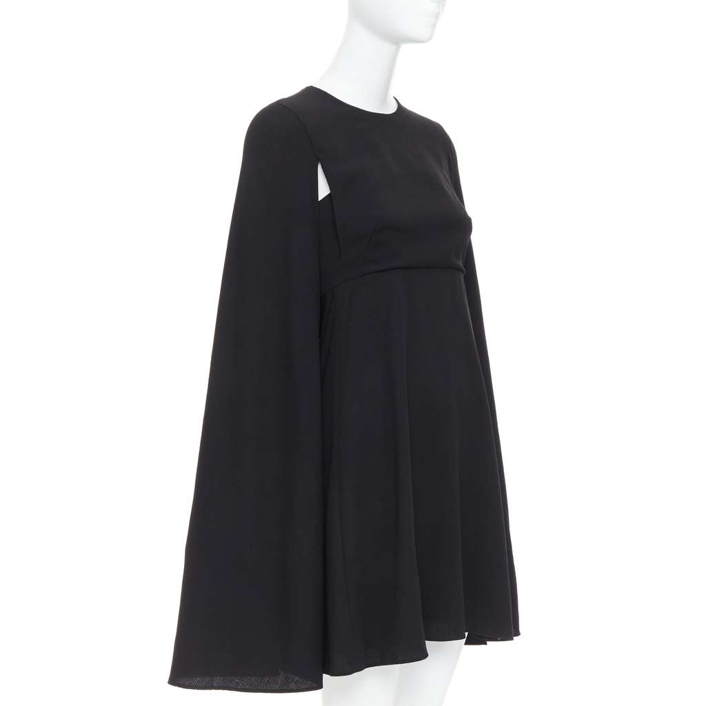 Valentino Garavani Cape Back Dress Black Silk Very good condition - Inside View