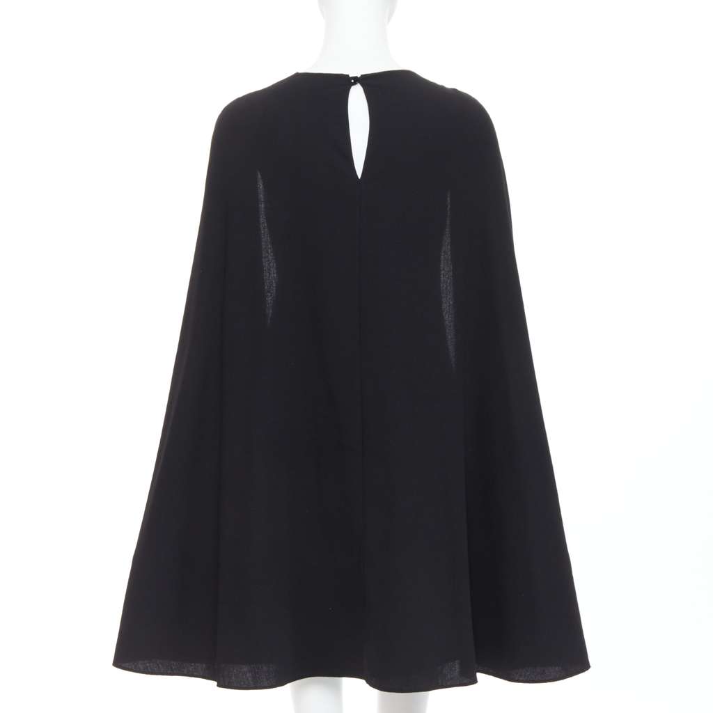 Valentino Garavani Cape Back Dress Black Silk Very good condition - Box View