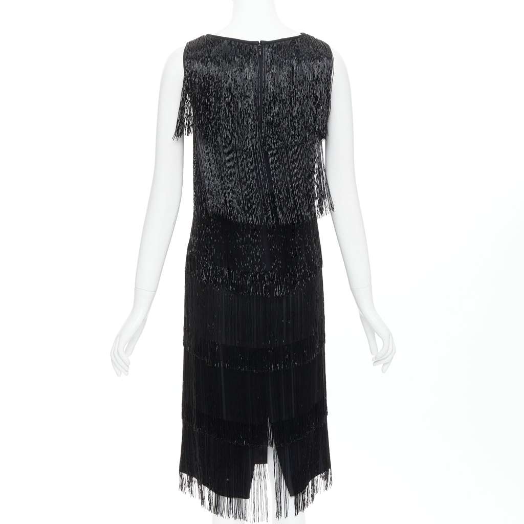 Michael Kors Fringe Flapper Dress Black Very good - Box View