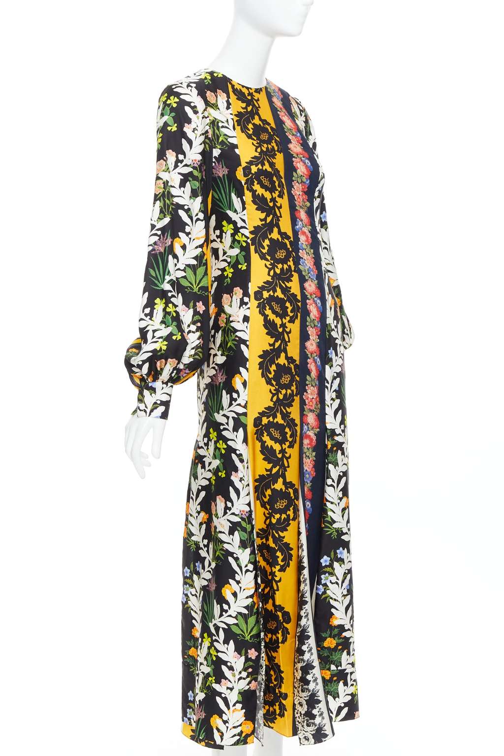 Oscar De La Renta Asymmetric Boho Dress MultiColor Silk Very good - Inside View