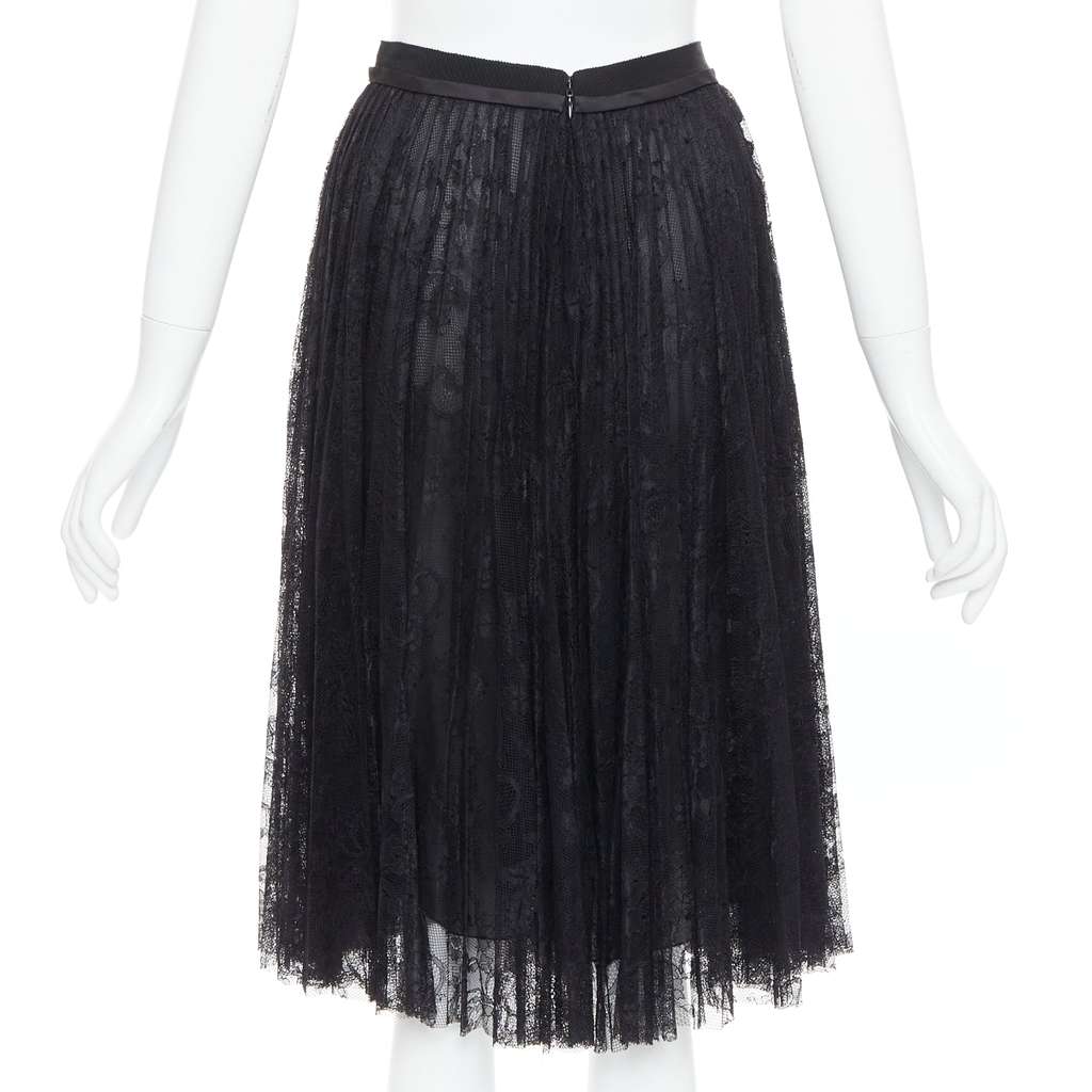 Giambattista Valli Lace Bow Skirt Black Viscose Very good - Box View