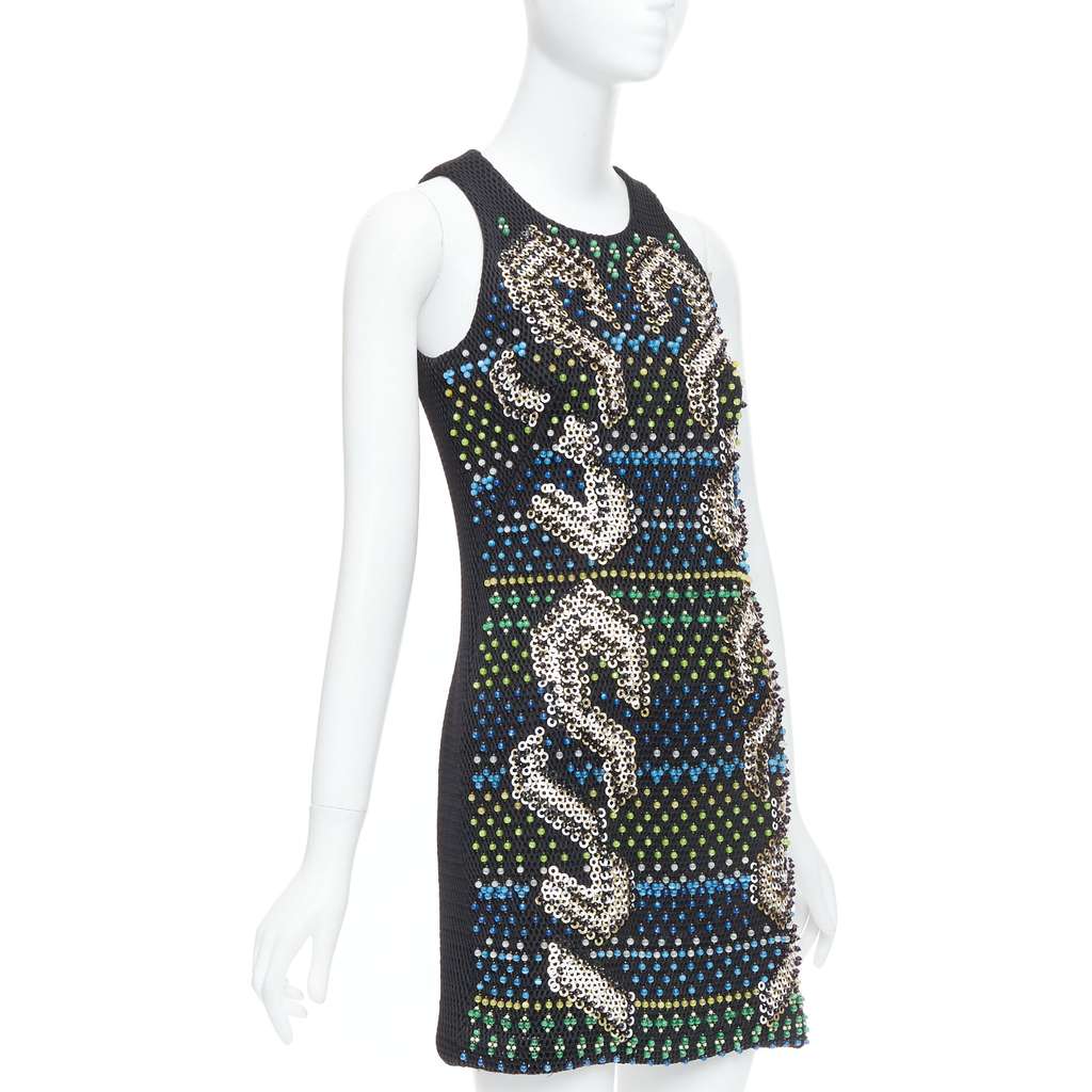 Peter Pilotto Beads Scuba Dress Black Polyamide Never worn - Inside View