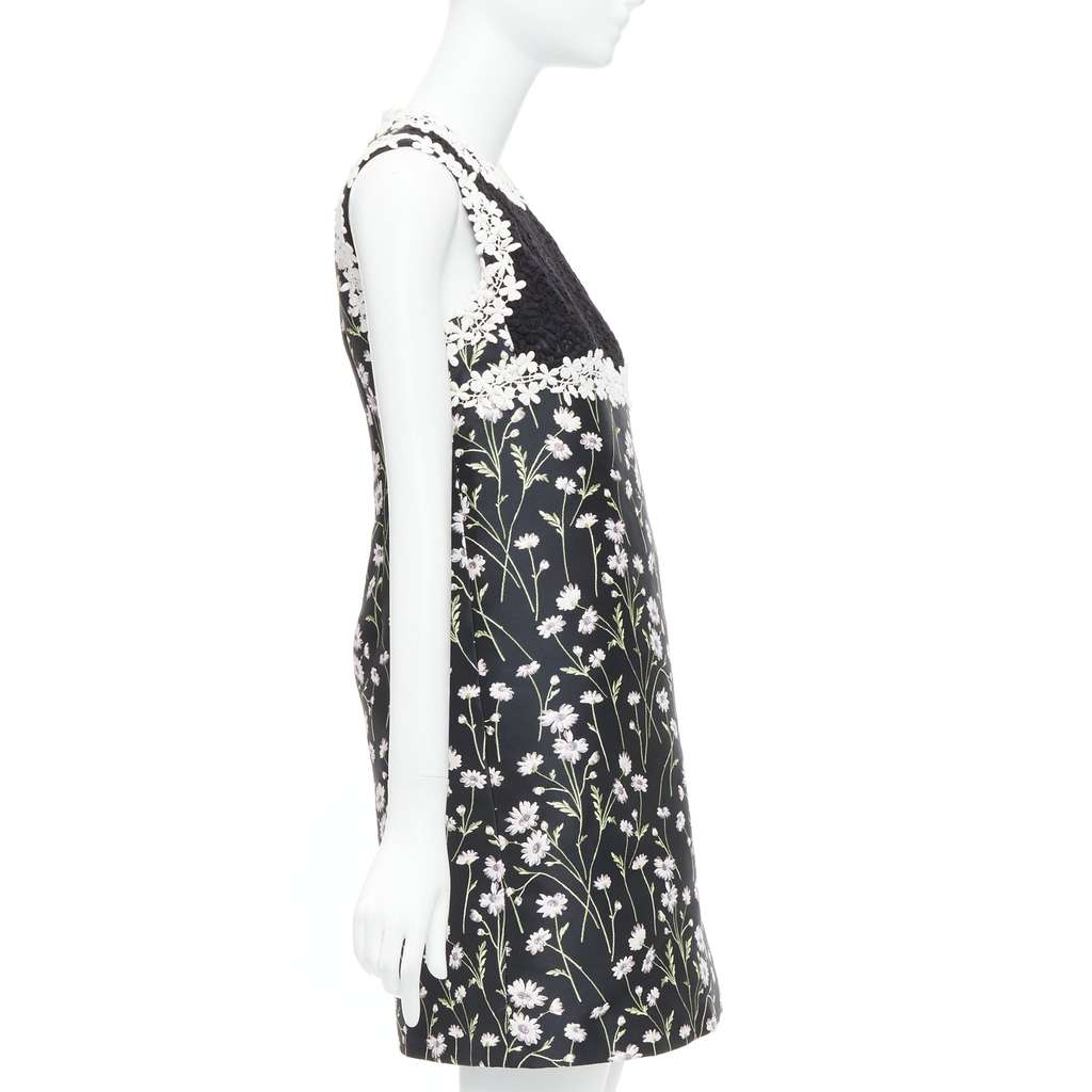 Giambattista Valli Lace Bodice Dress Black Polyester Never worn - Model View