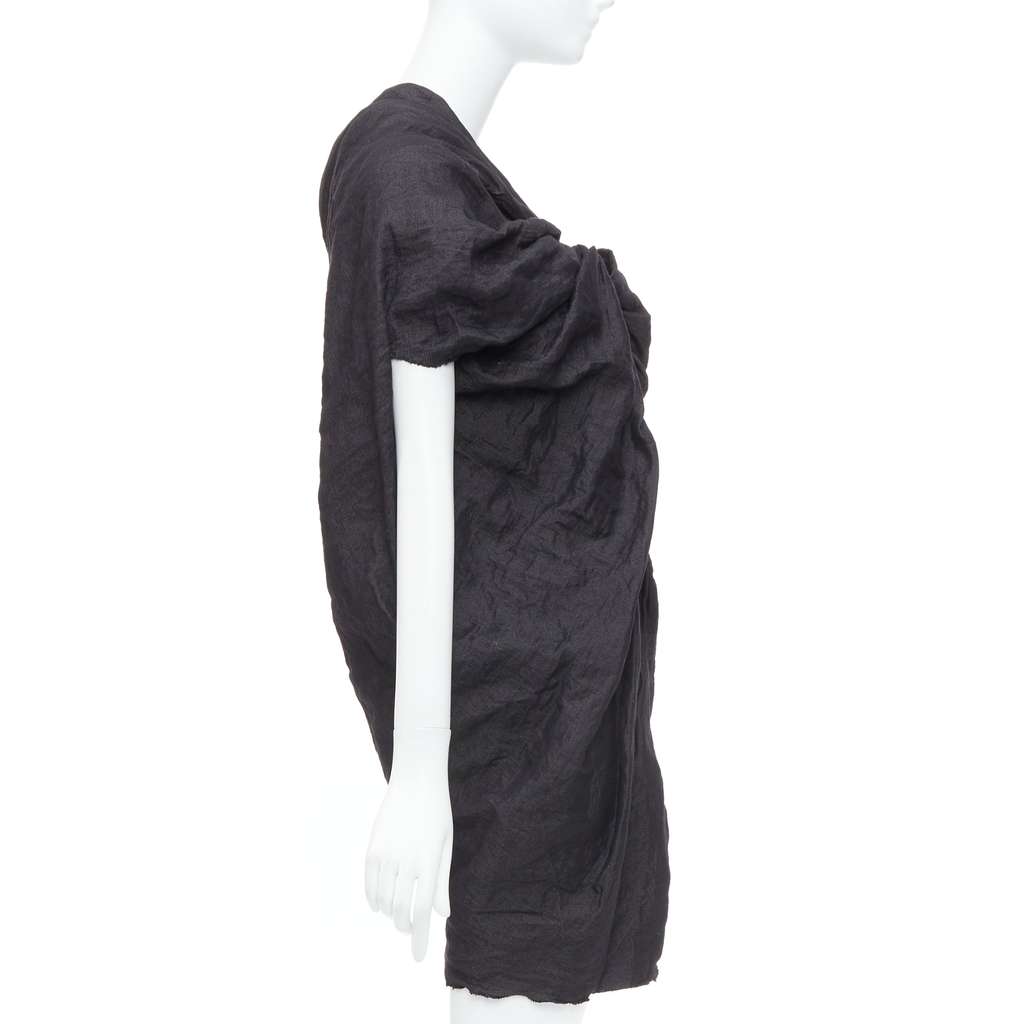 Lanvin One Shoulder Bow Dress Black Polyester Never worn - Model View