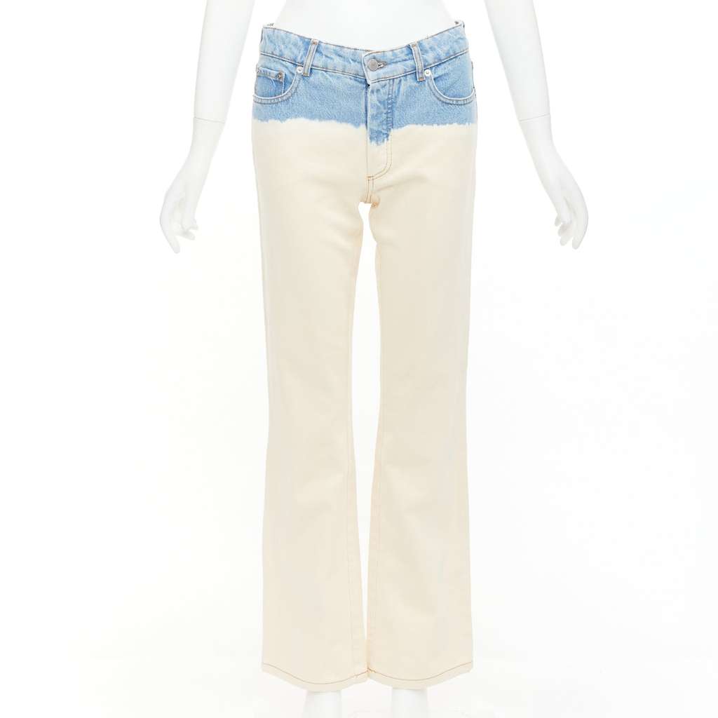 Dries Van Noten Ombre Wide Jeans Blue Cotton Very good - Front View