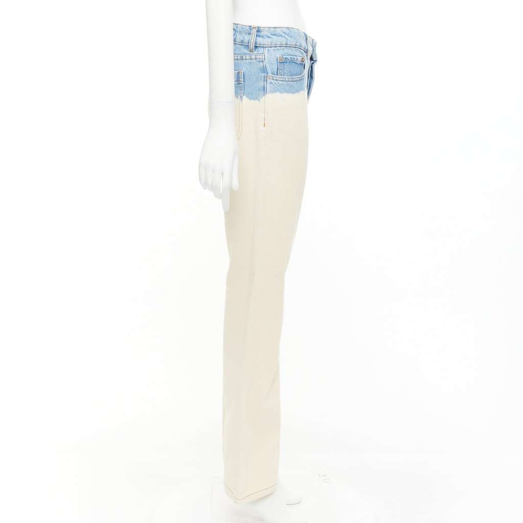 Dries Van Noten Ombre Wide Jeans Blue Cotton Very good - Model View