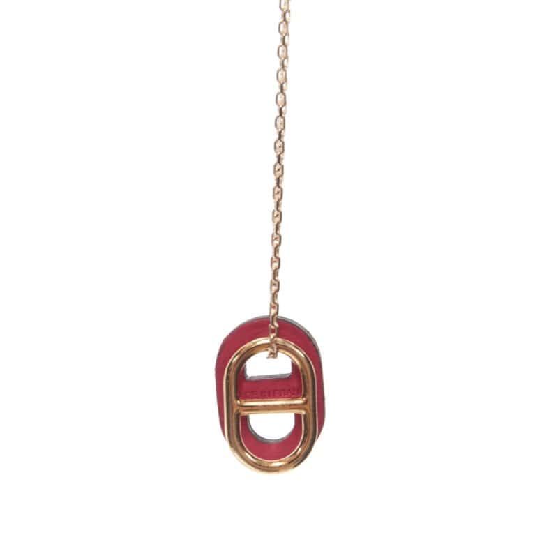 Hermès Chain Pendant Necklace Silver Never worn, with tag - Back View