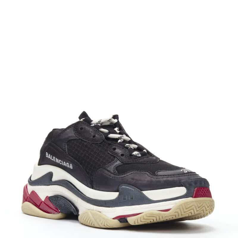 Balenciaga Triple Sole Sneakers Black Polyester Good condition - Back View