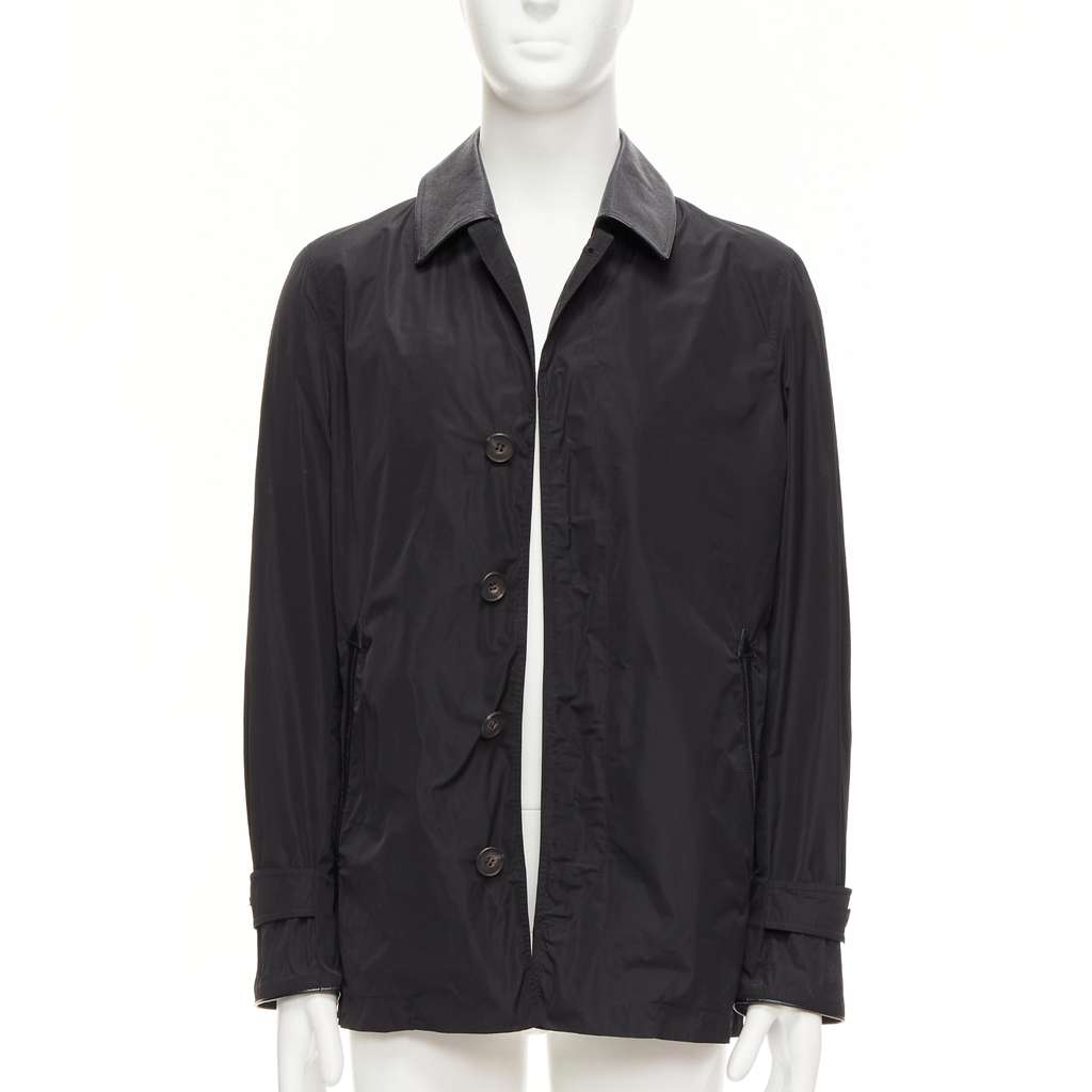Burberry Black Nylon Trench Coat Black Very good - Inside View