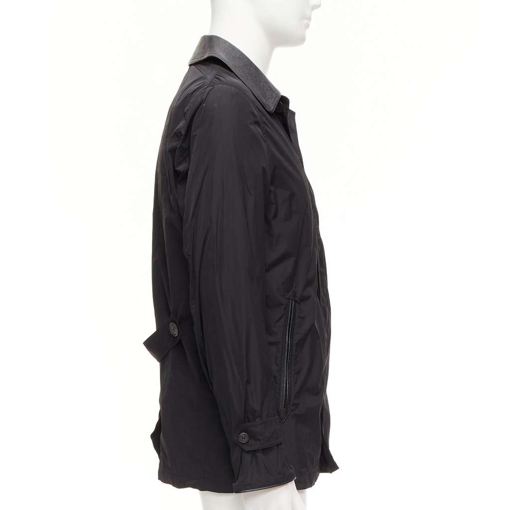 Burberry Black Nylon Trench Coat Black Very good - Box View