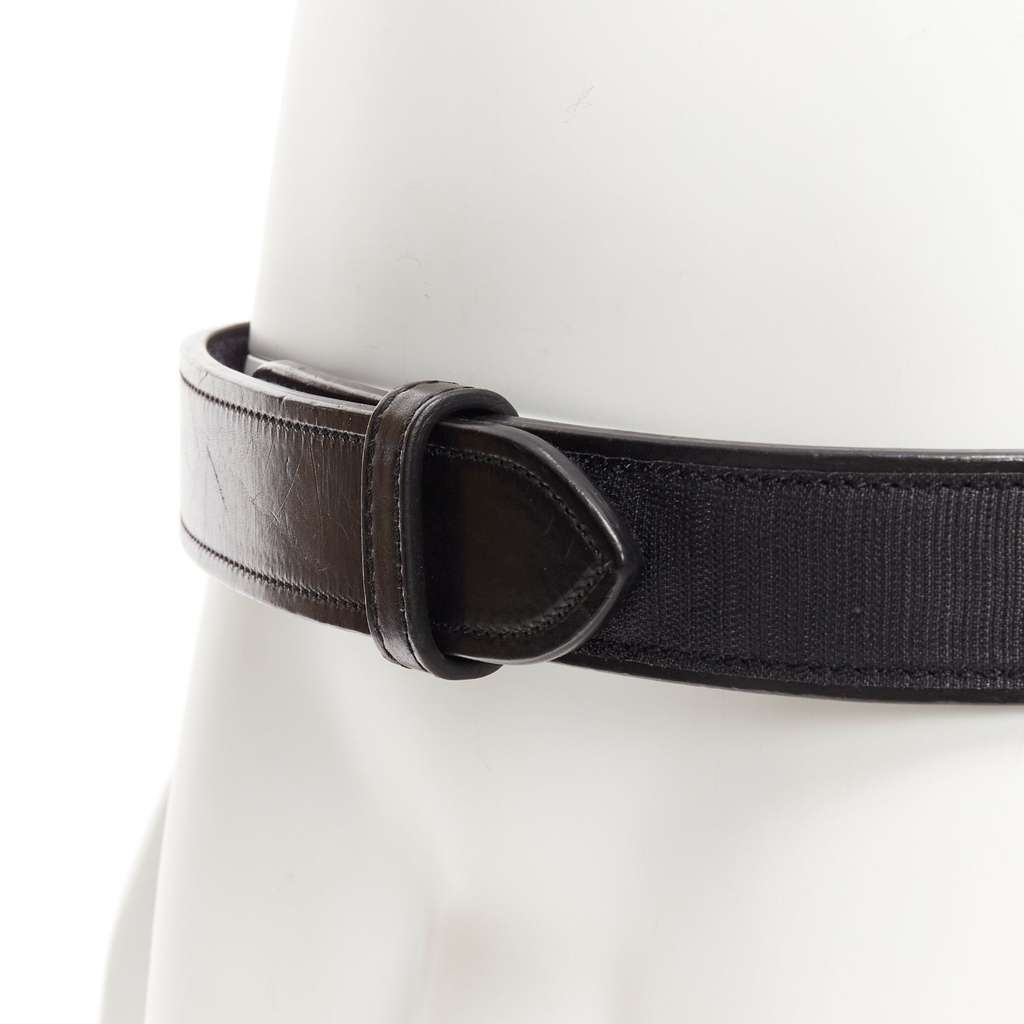 Celine Medusa Chain Leather Belt Black Leather Fair - Back View