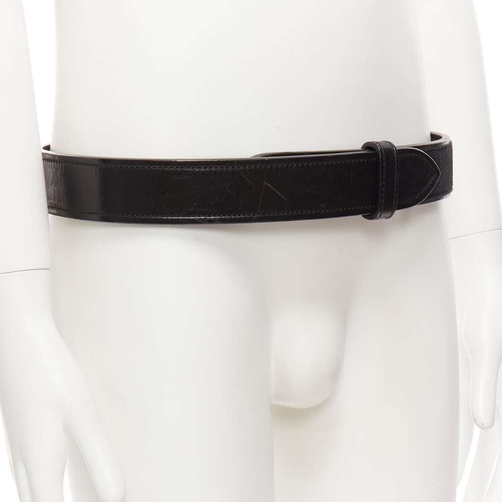 Celine Medusa Chain Leather Belt Black Leather Fair - Inside View